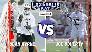 Dominate Army D! Sean Byrne (Army) vs. Joe Doherty (Lafayette) - Lacrosse Goalie Save Edit