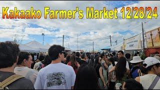 [4K] Kakaako Farmer's Market on 12/28/24 in Honolulu, Oahu, Hawaii #farmersmarkethawaii