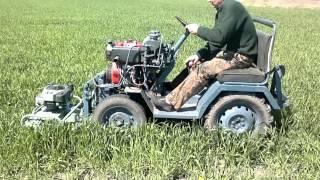 Самодельная роторная косилка в работе / homemade traktor