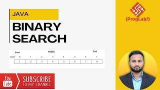 Binary Search Algorithm in Java Explained with Code Examples | #binarysearch #java #proglab