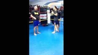 Sparring teknik med Thomas Rasmussen Stockholm Muay Thai