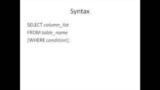 SQL Tutorial - 19: The WHERE Clause