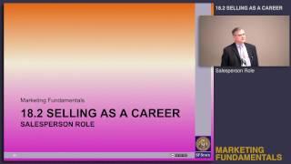 Topic 18.2 Selling as a career - Salesperson role