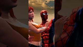 The difference between the evil ending and the good ending in Spiderman Web of Shadows. #spiderman