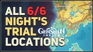 All Night's Trial Locations Genshin Impact