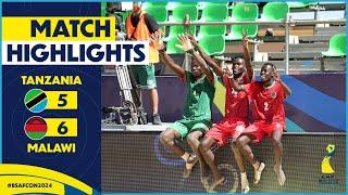 HIGHLIGHTS | Tanzania  Malawi  - #BSAFCON2024 - 7TH Place Match