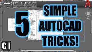 5 Simple AutoCAD Tricks To Save You Time! - Must Know Productivity Hacks! | 2 Minute Tuesday