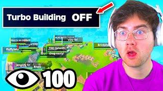 100 Players Turn Off "Turbo Building" In OG Fortnite (Nostalgic Tournament)