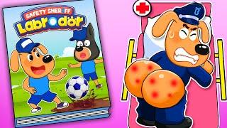 Paper DIYMaking Quiet Book Sheriff Labrador | Labrador Stung by a Bee | ASMR