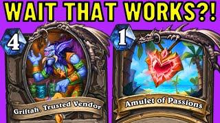 HIDDEN Hearthstone Interaction! Griftah Trusted Vendor OTK Combo!