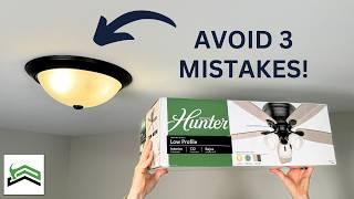 How To Replace A Ceiling Light With A Fan | DIY Installation