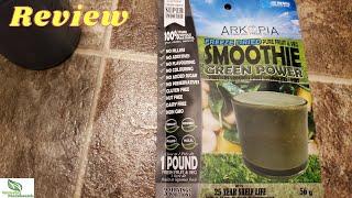 Review Arkopia Freeze Dried Green Power Smoothie 25 year shelf life