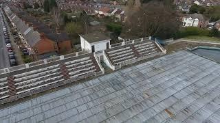 BROOMHILL SWIMMING POOL ABANDONED. IPSWICH SUFFOLK DJI PHANTOM DRONE.