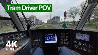 Preparing the tram before a shift |  4K Tram Driver POV |  The Hague | Siemens Avenio