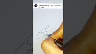 L letter signature style#leah#youtubeshorts #yourname #signature #easy