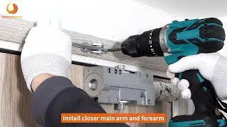 How to install BEAMNOVA heavy-duty door closer, metallic