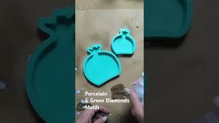 Ρόδια με Σκόνη Πορσελάνης και Green Diamonds Molds #diy #porcelain #molds #siliconemold