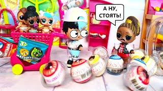 THROWING MARMALADES AT THE STORE Magnets and babies lol surprise! Funny dolls cartoons DARINELKA