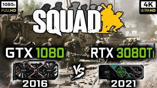 GTX 1080 vs RTX 3080 Ti in Squad - 1080p and 4K Benchmark + 1440p Gameplay