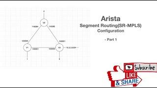 Arista Segment Routing MPLS(SR-MPLS) Configuration  - Part 1