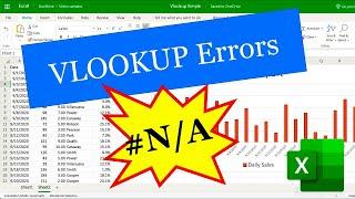 Fix Excel VLOOKUP #N/A errors