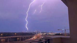 Lightning over Sidney Marcus at Lenox Road