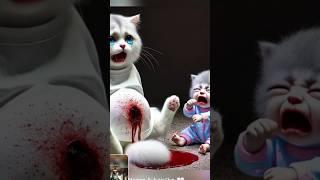 Cat lost lots of blood 🩸 from stomach #ai #cat