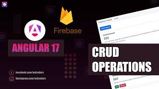 Angular 17 Crud Operation with Firebase #angular #angular17 #crudoperations #wdcoders