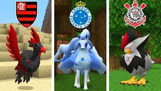 TIMES DE FUTEBOL DECIDEM MEUS POKÉMONS NO MINECRAFT PIXELMON