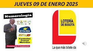  PROBABILIDADES LOTERÍA DE BOGOTÁ  Resultados y Consejos HOY | JC Numerología 9 ENE 2025