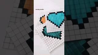 Things to do when you're bored / Heart Pixel Art #shorts #pixelart #arts #artvideo #artprocess