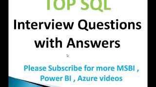 Top SQL Interview Questions | TCS SQL Interview Questions