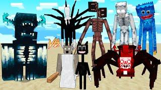 Monster Warden Vs POWERFUL scary MOBS / Minecraft Mob Battle