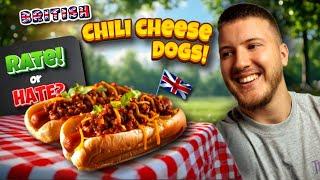 British Chilli Cheese Dogs Mukbang!