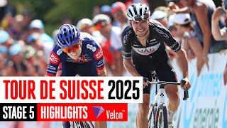 A BRUTAL uphill sprint  Tour de Suisse Stage 5 Highlights