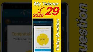 29 May 2025 | My Telenor today questions answers | Telenor questions today | Test your skills today