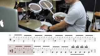 Music: Darkside - Alan Walker Easy Drum Play Along with Score