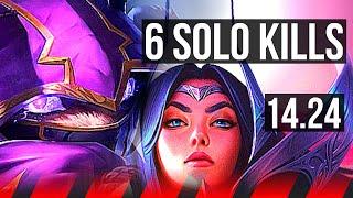 KENNEN vs IRELIA (TOP) | 6 solo kills, 7/1/0, Godlike, 500+ games | KR Challenger | 14.24