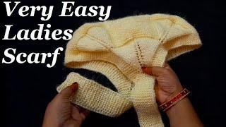 part 2 knitting Ladies Scarf | Easy Woolen Scarf kaise banayen | winter cap | Women Scarf | scarf