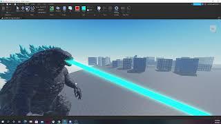 Godzilla atomic breath test (roblox studio animation)