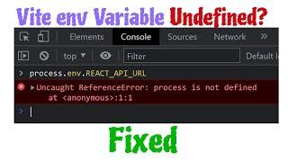 Vite env Variable Undefined after Converting CRA to Vite | Vite env Variables Not Working