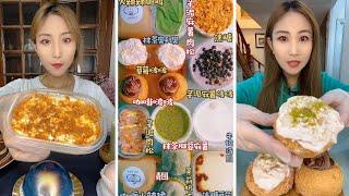 asmr mukbangasmr/kwai dessert mukbang,/mochi eating,creperoll cake chocolate #asmr