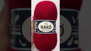 Подробный обзор пряжи Nako Mohair Delicate №6109 Темно-красный