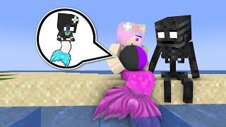 Monster School : MERMAID & WITHER SKELETON BABY LIFE - Minecraft Animation