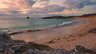 Turquoise Beach Sunset with Calming Ocean Waves | Relaxing ASMR for Deep Sleep | 3H in 4K