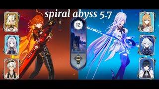 c0 Mavuika & c0 Skirk | Spiral Abyss 5.7 | genshin impact | btw im f2p