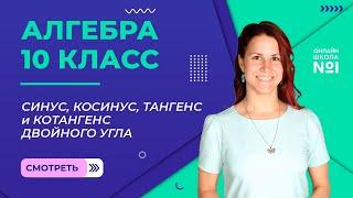 Синус, косинус, тангенс и котангенс двойного угла. Видеоурок 24. Алгебра 10 класс