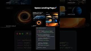 Space Landing Page  | #shorts #trending #developer #ai