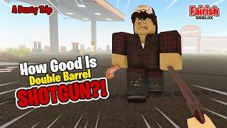 Double Barrel Shotgun Damage Test To Zombies and Bosses In The Desert Map - A Dusty Trip Roblox