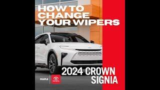 How To Change Windshield Wipers on 2024 Crown Signia